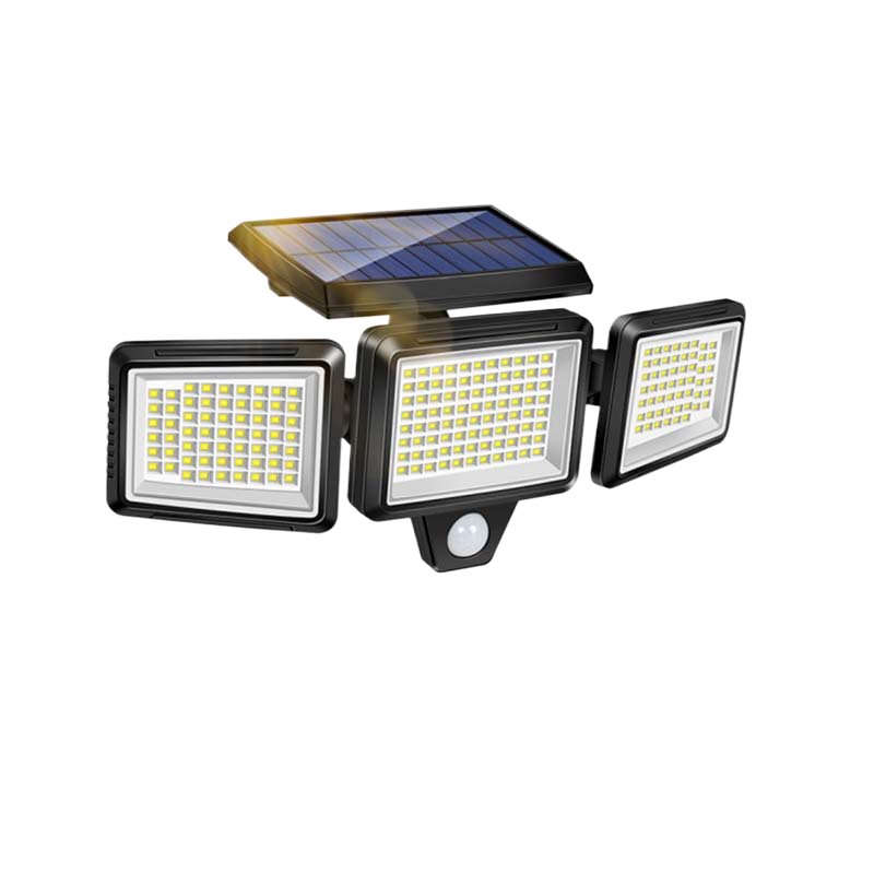 NightSentry Solar Security Light — Triple Head, 2500 Lumen, Motion Activated, Wire Free