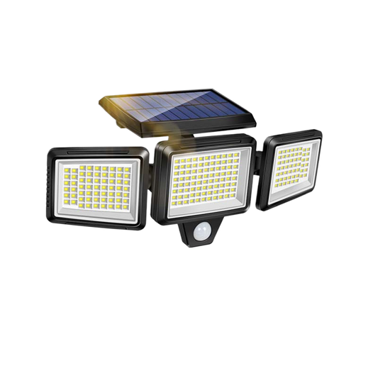 NightSentry Solar Security Light — Triple Head, 2500 Lumen, Motion Activated, Wire Free