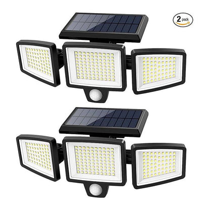 NightSentry Solar Security Light — Triple Head, 2500 Lumen, Motion Activated, Wire Free