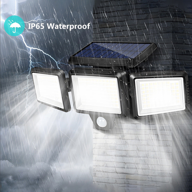 NightSentry Solar Security Light — Triple Head, 2500 Lumen, Motion Activated, Wire Free