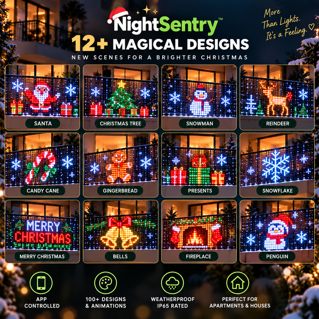 Christmas LED Decorative balcony fence and courtyard holiday string lights