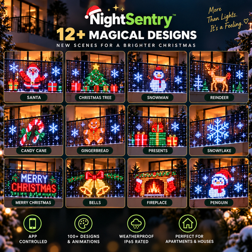Christmas LED Decorative balcony fence and courtyard holiday string lights